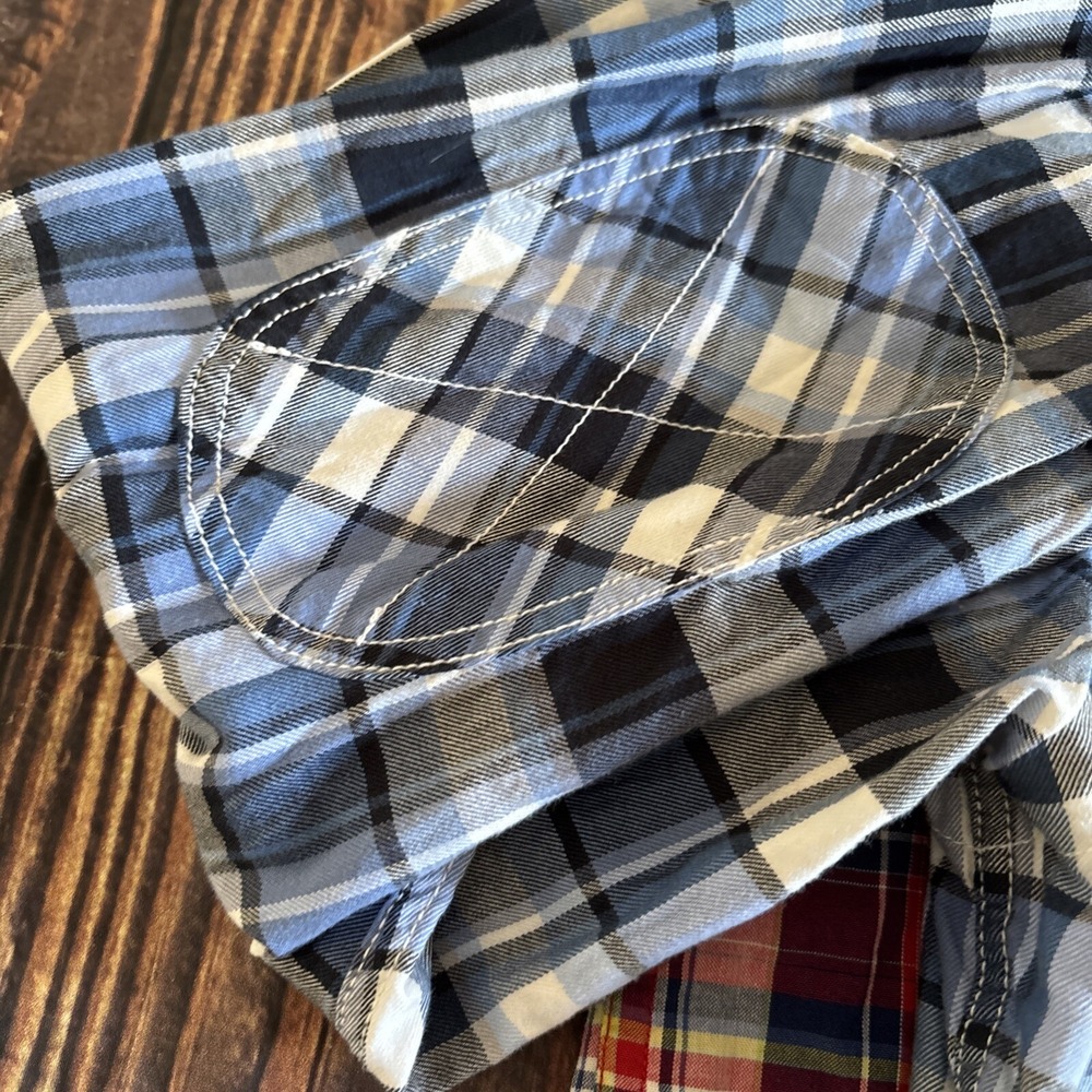 Ben Sherman Mens Multicolor Plaid Flip Cuff Button Up Shirts Size M Lot Of 2 - Picture 6 of 12